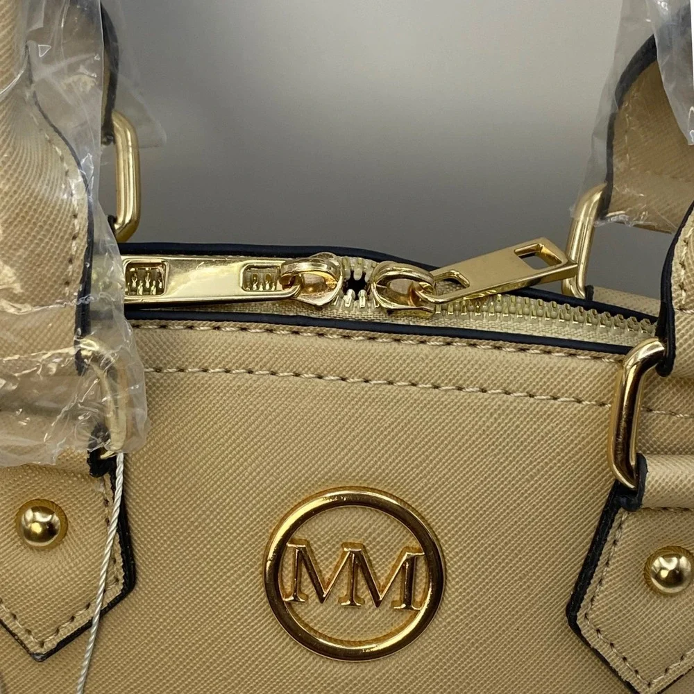 Preppy Vegan Leather Structured Handbag Set Old Money Classic Luxury Minimalist